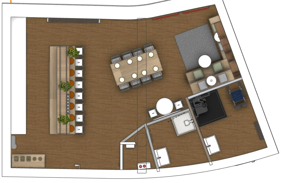 Cafétéria scolaire | plan refectoire