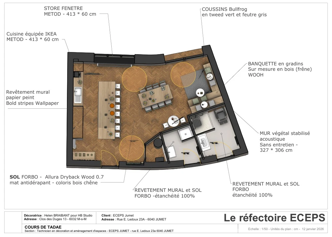 Cafétéria scolaire | plan refectoire 3