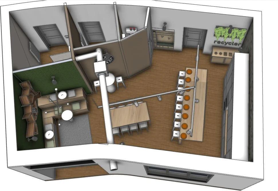 Cafétéria scolaire | plan refectoire 4